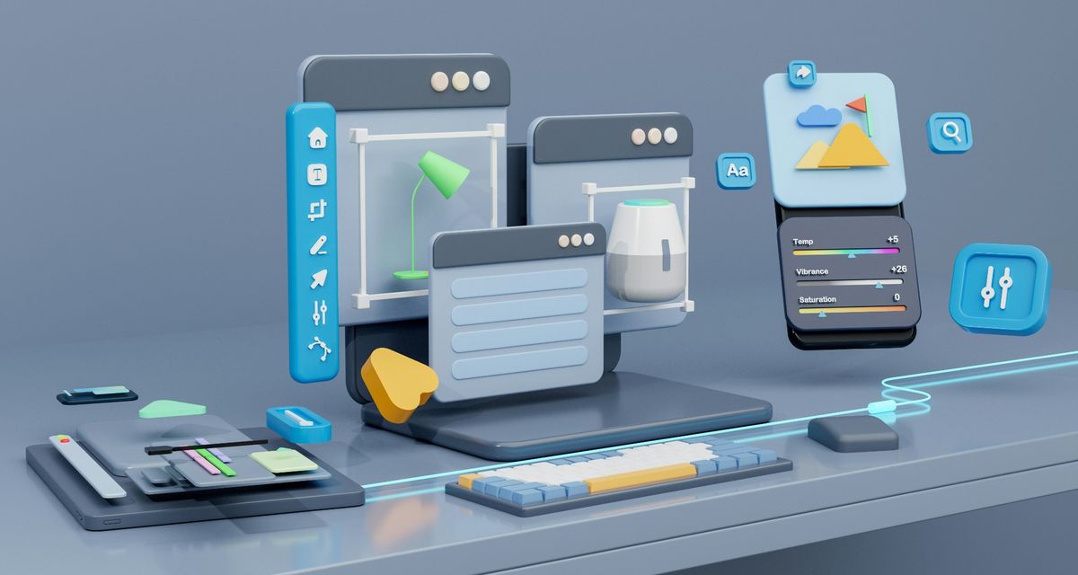 Abstract representation of custom software development